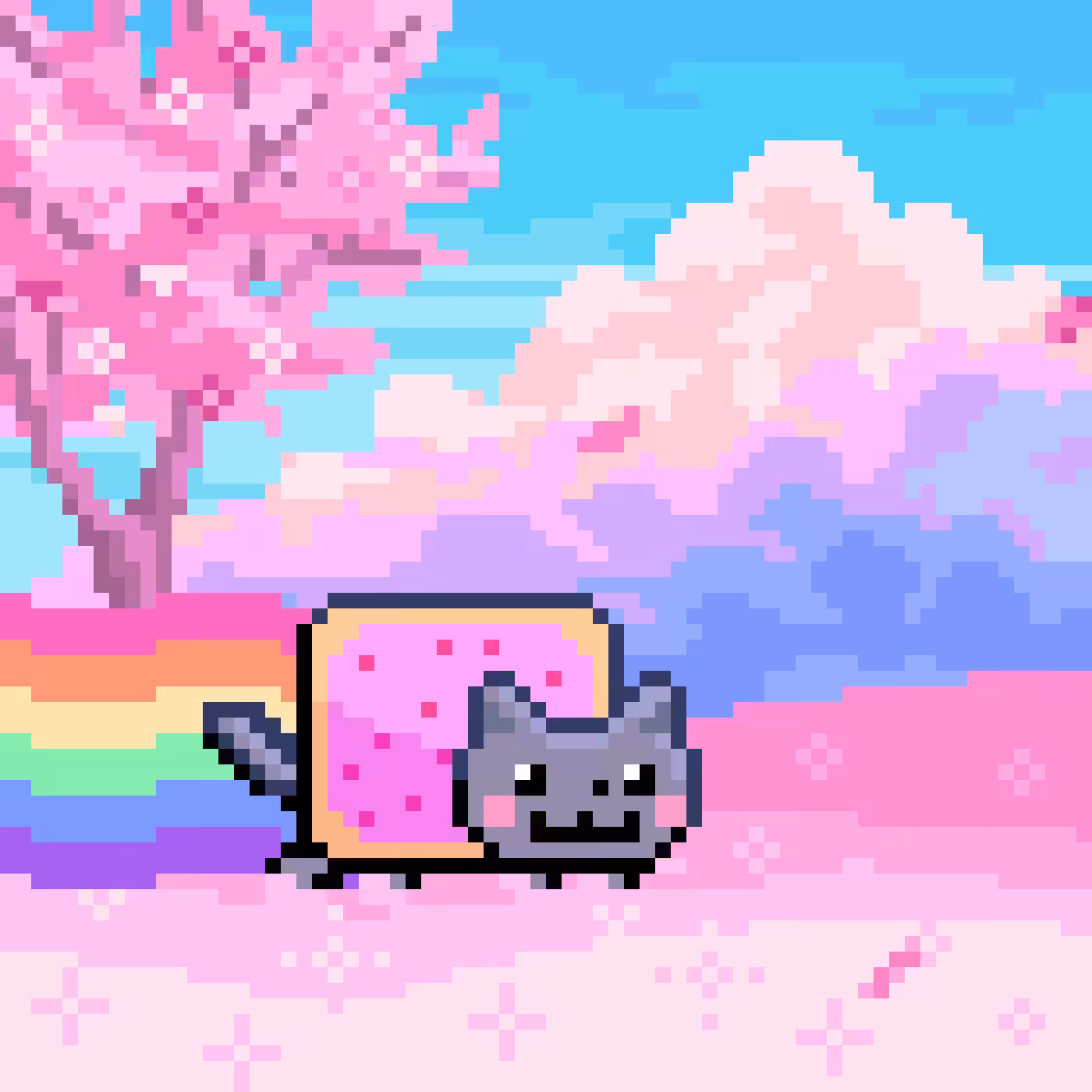 Cherry Blossom Nyan Cat