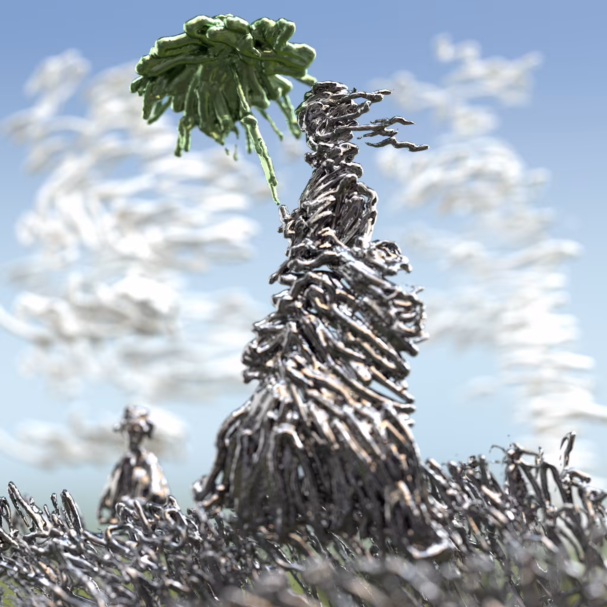 Woman with a Parasol in Cyberspace