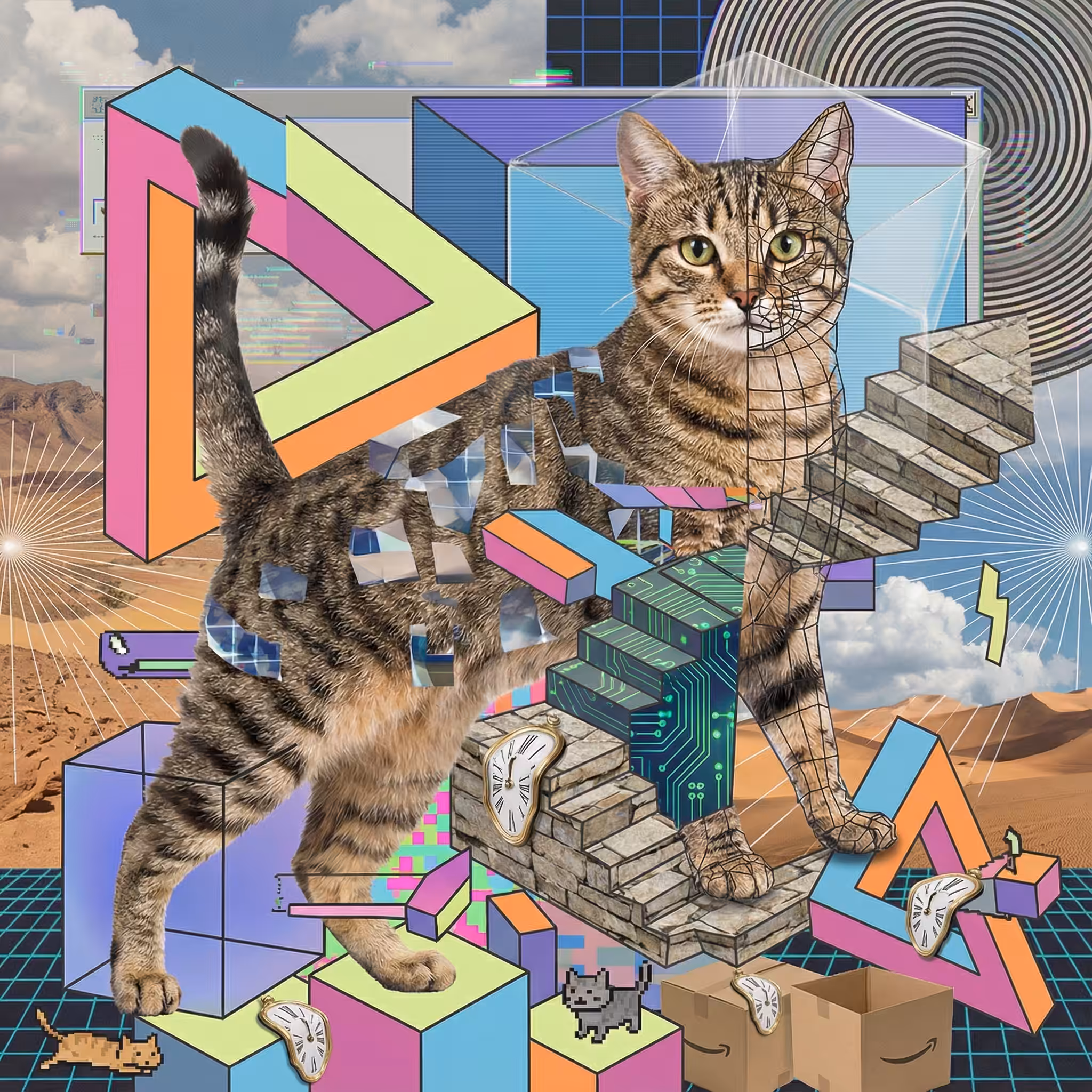 abstract cats #18