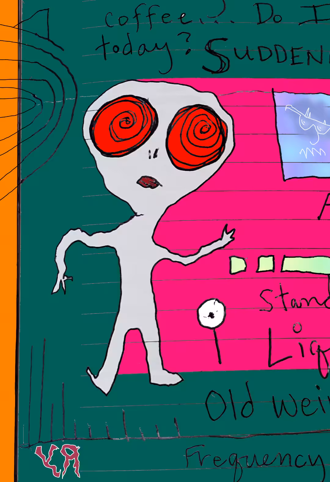 "Coffee Today? (Hypnotic Alien Mummy)" by Richard F. Yates (Holy Fool)