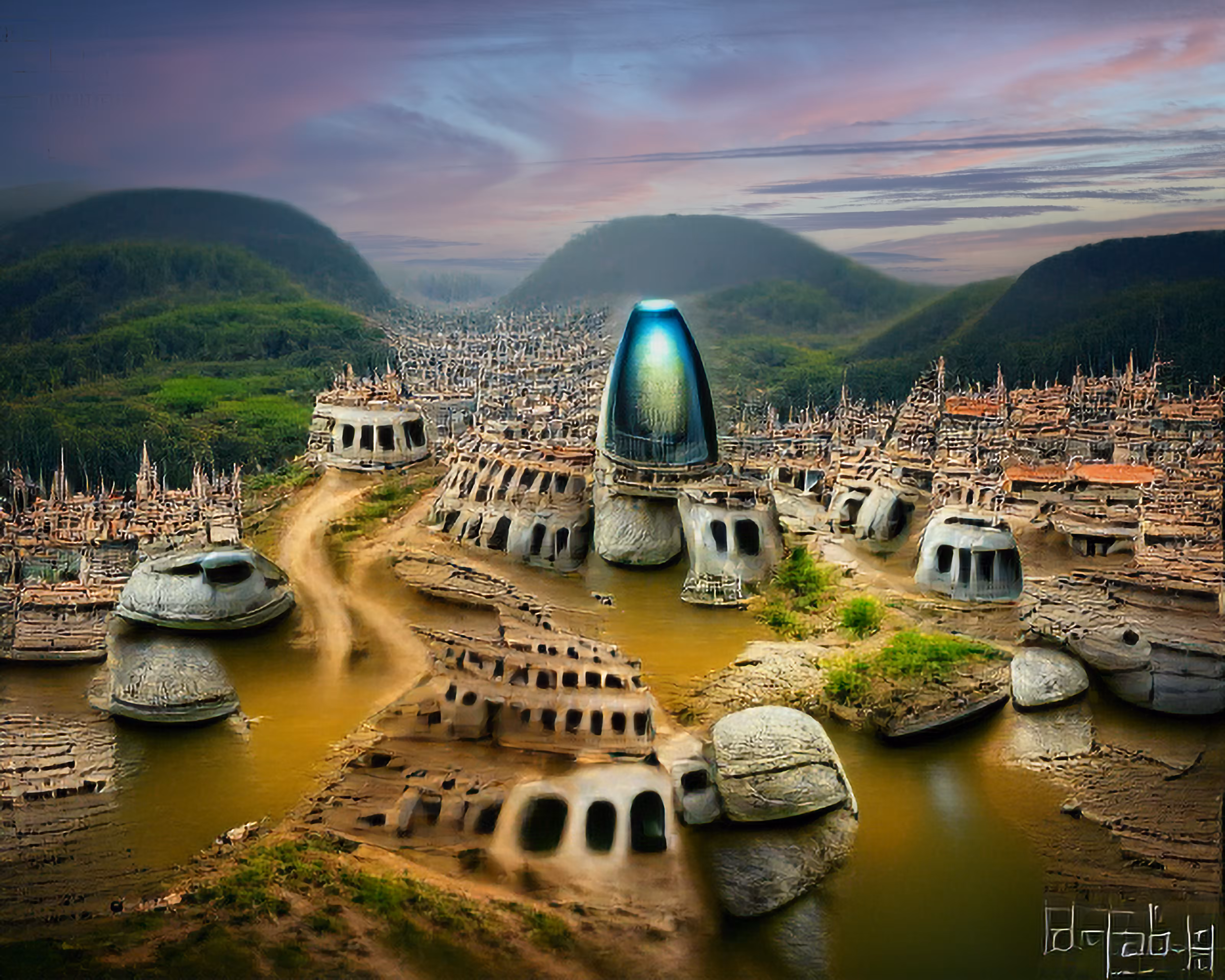 Ancient Alien Cityscape