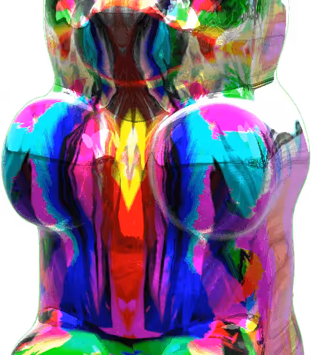Blended Trip Gummy Bear #029 (Rorschach #095 + Rainbow #058)