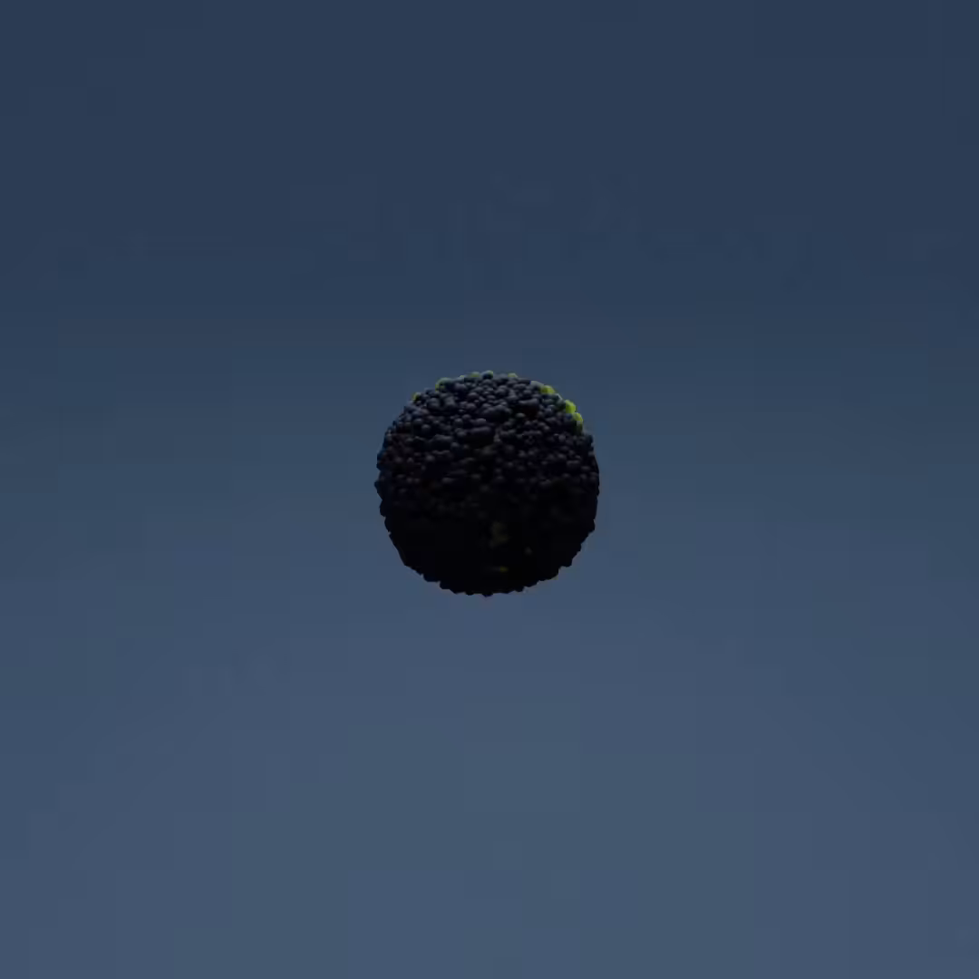 glistening oil