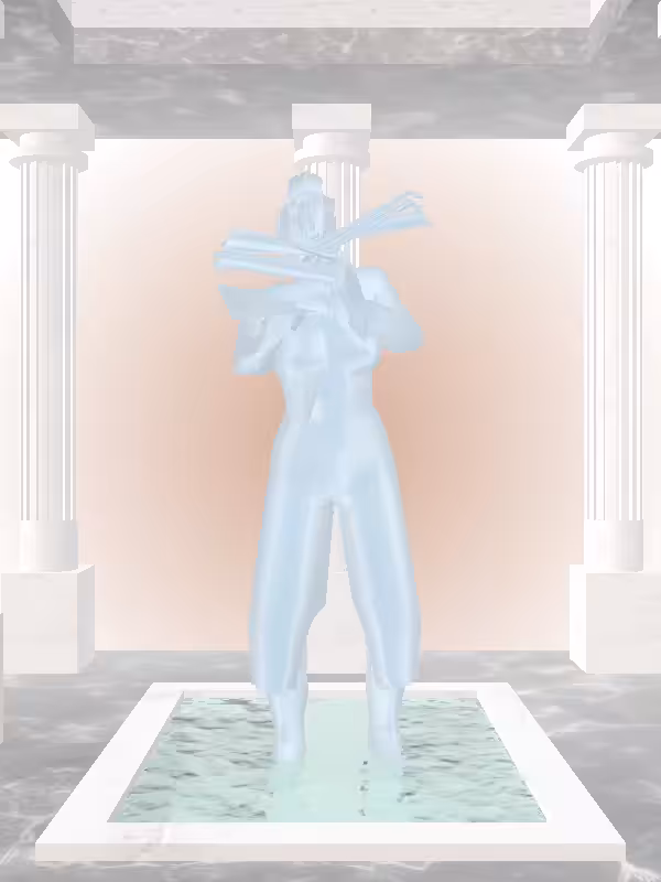 HeavenComputer: The Cheering Ethereal Blue Woman #4197