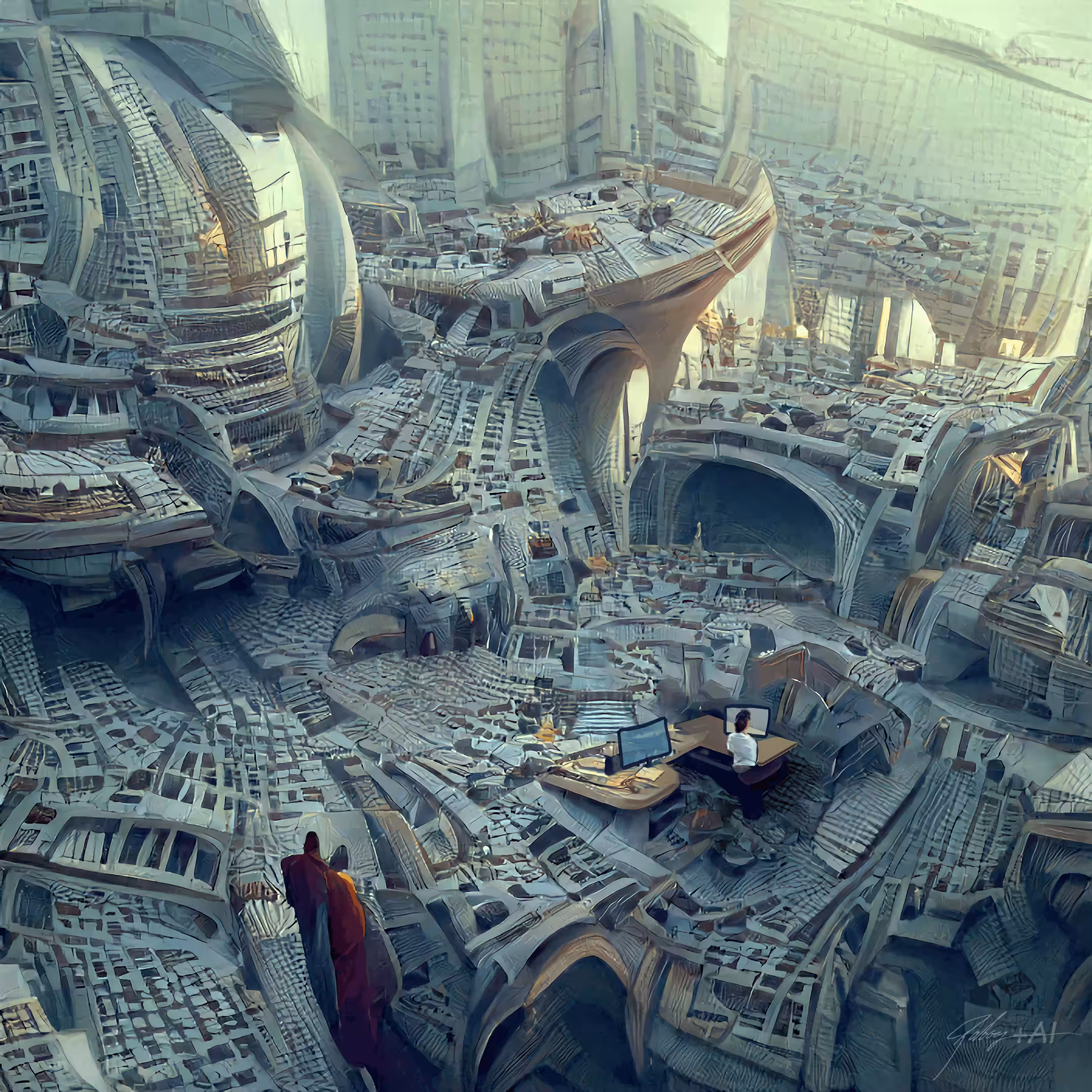 4 dimensional High-tech office building