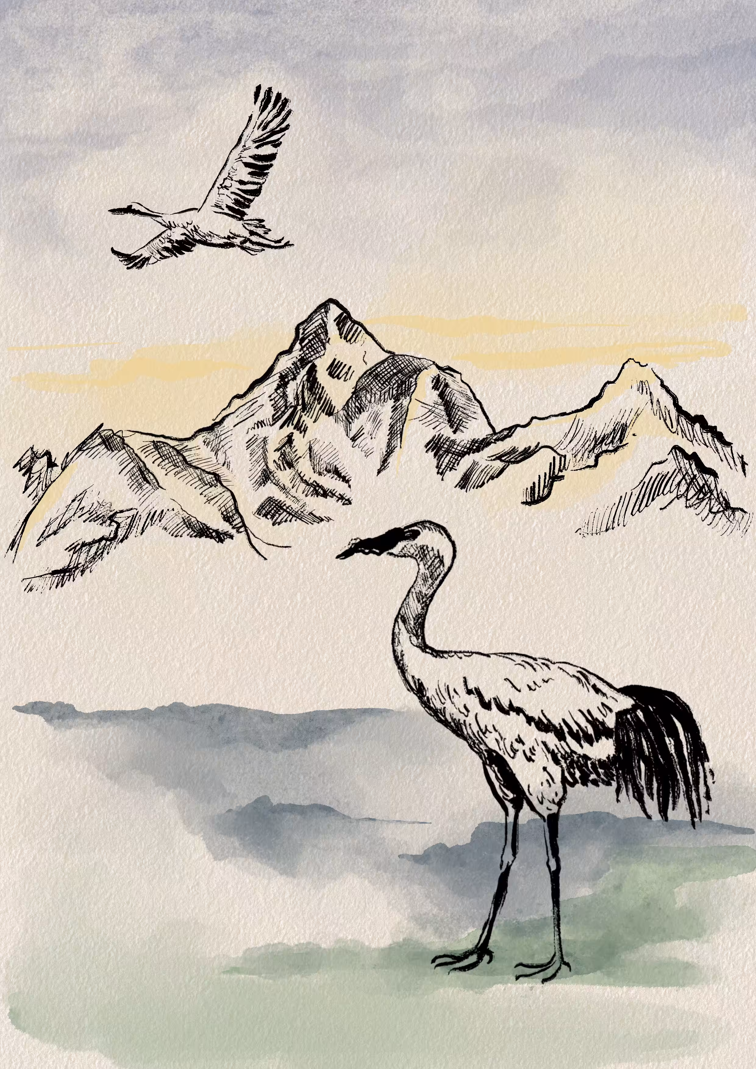 Crane in the sky
