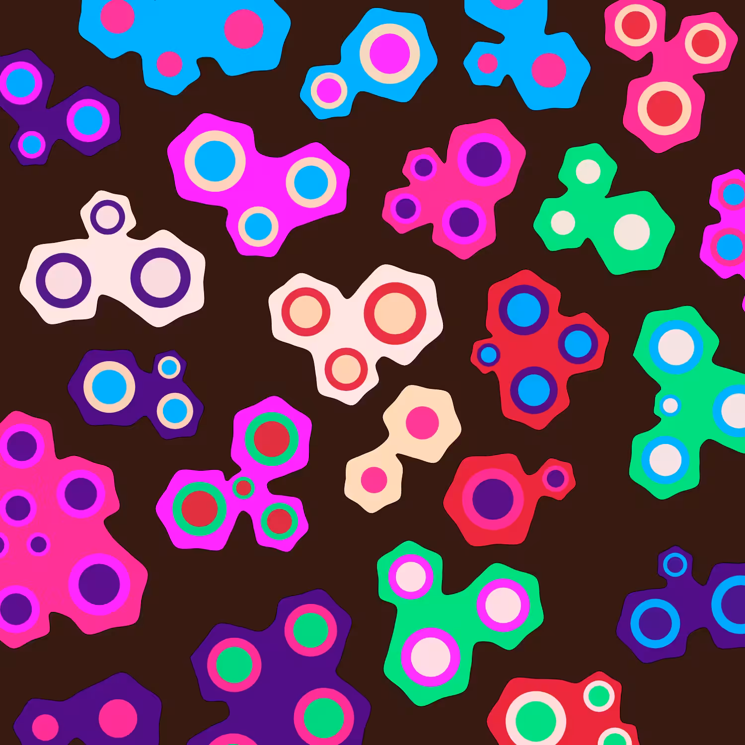 Geometric colorful shapes (Free edition) #132