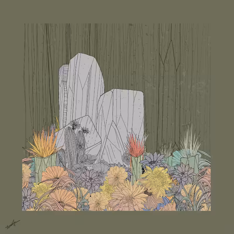 Garden of Lines #Rocks_Blooms #31