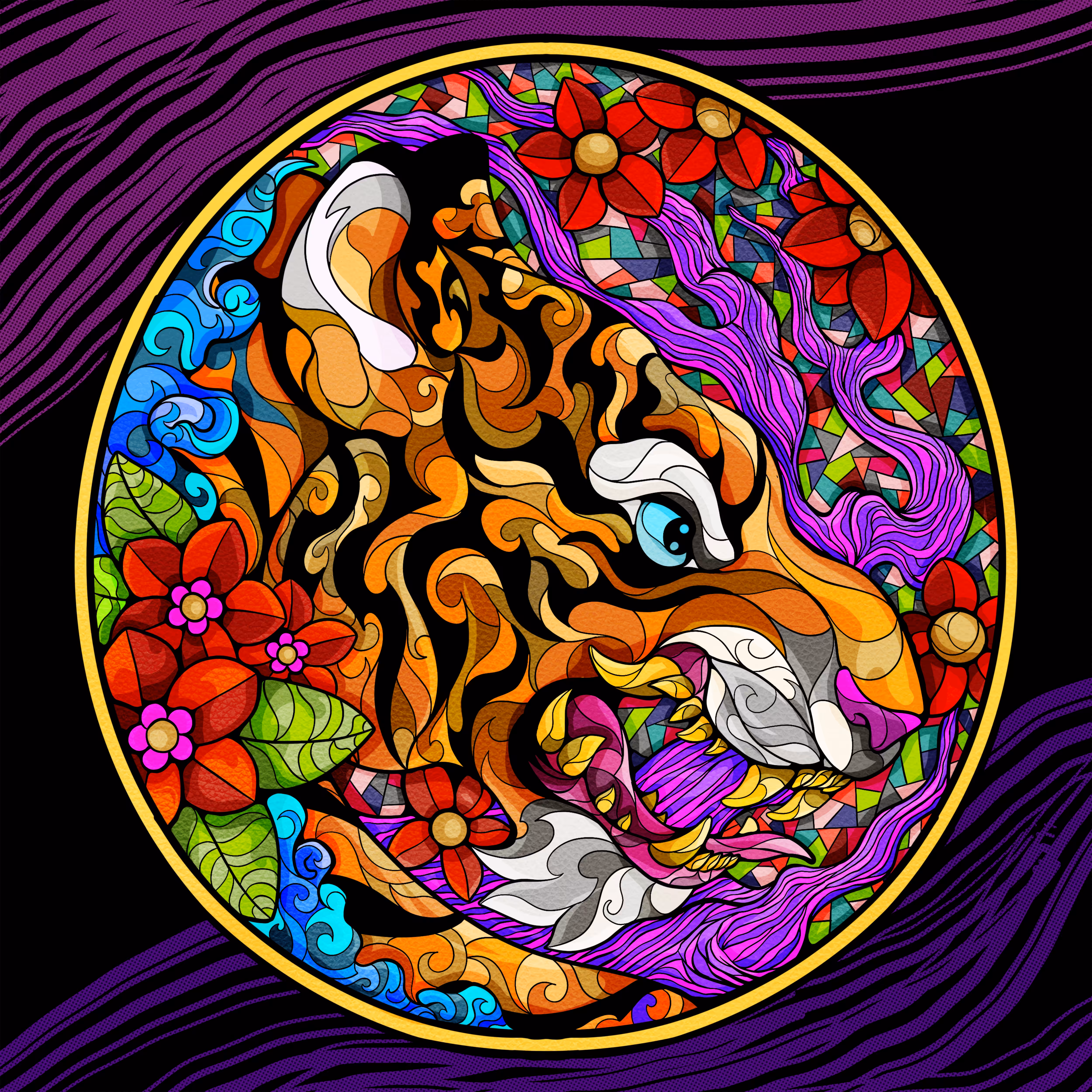 Stainedglass Coin #3
