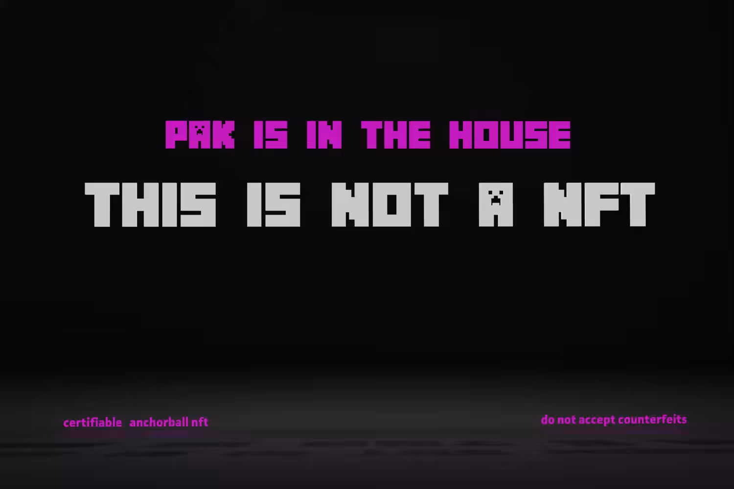 Pac is in the House. This is Not a NFT.