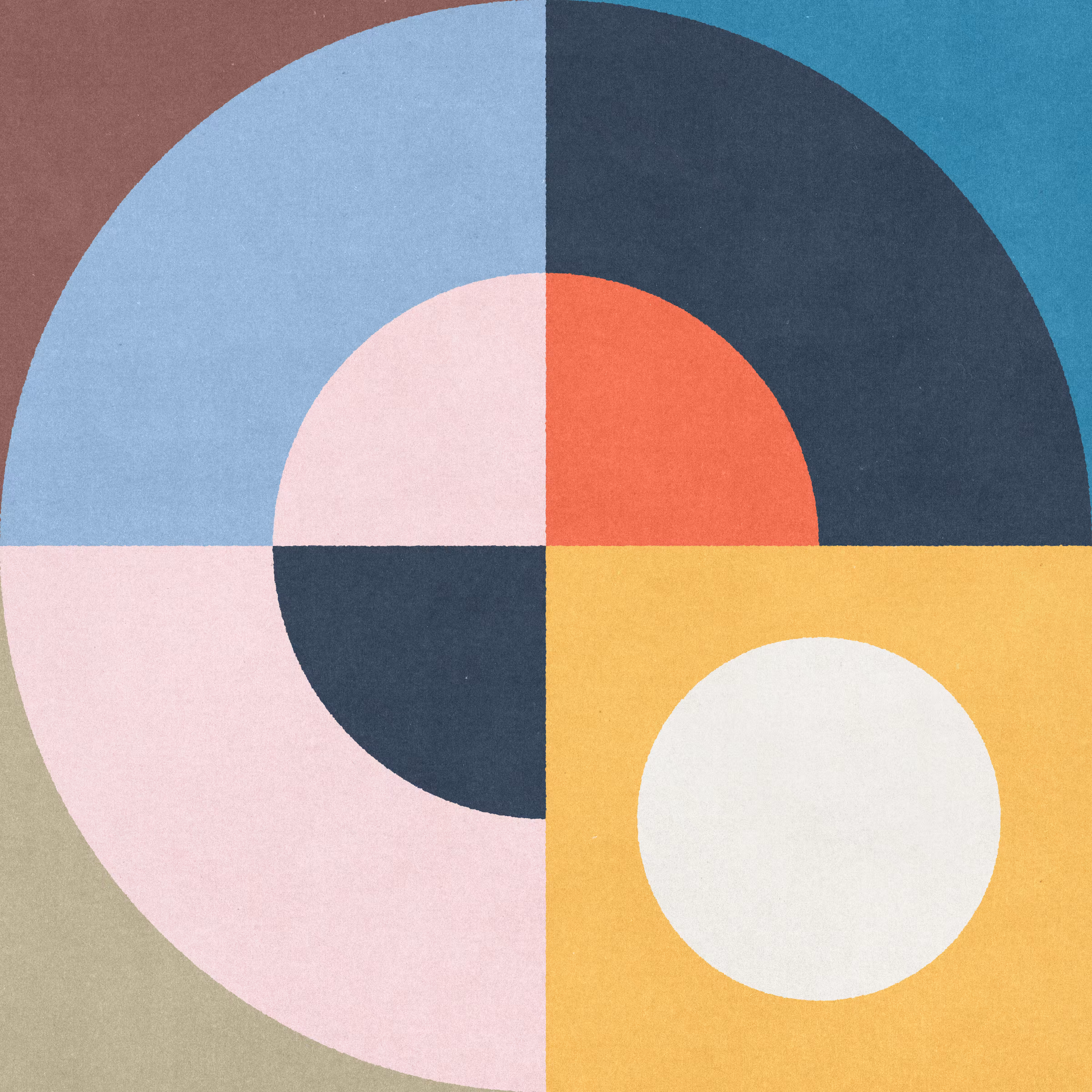 Sleepy Orange Geometric