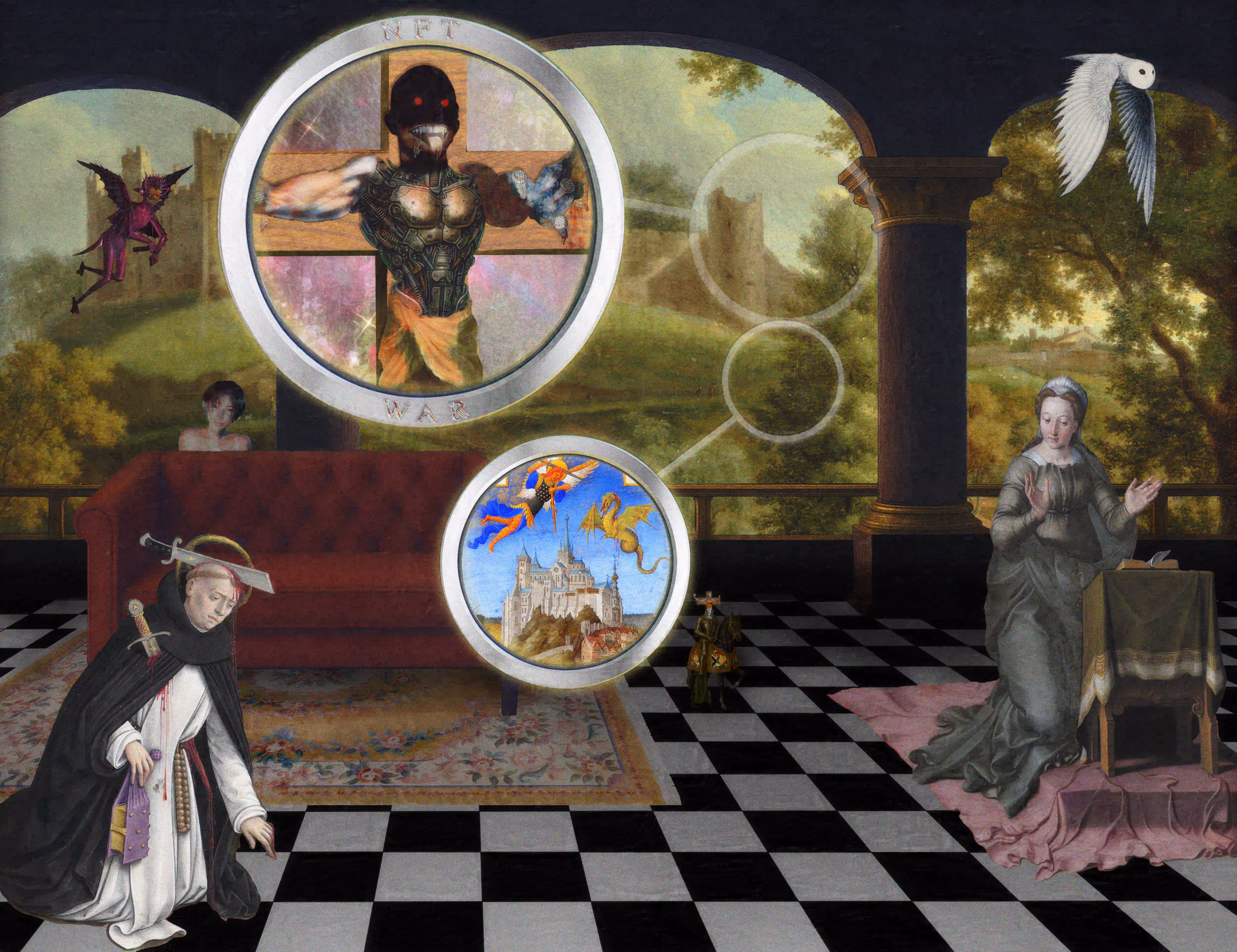 The Pilgrim’s Living Room Crucifixion; Mona Lisa Hyper-Gamble #99