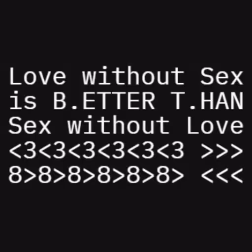 Love without Sex
is ...