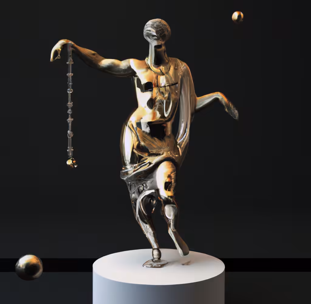 AI Sculptures: Symbol of Cyber Ancient City