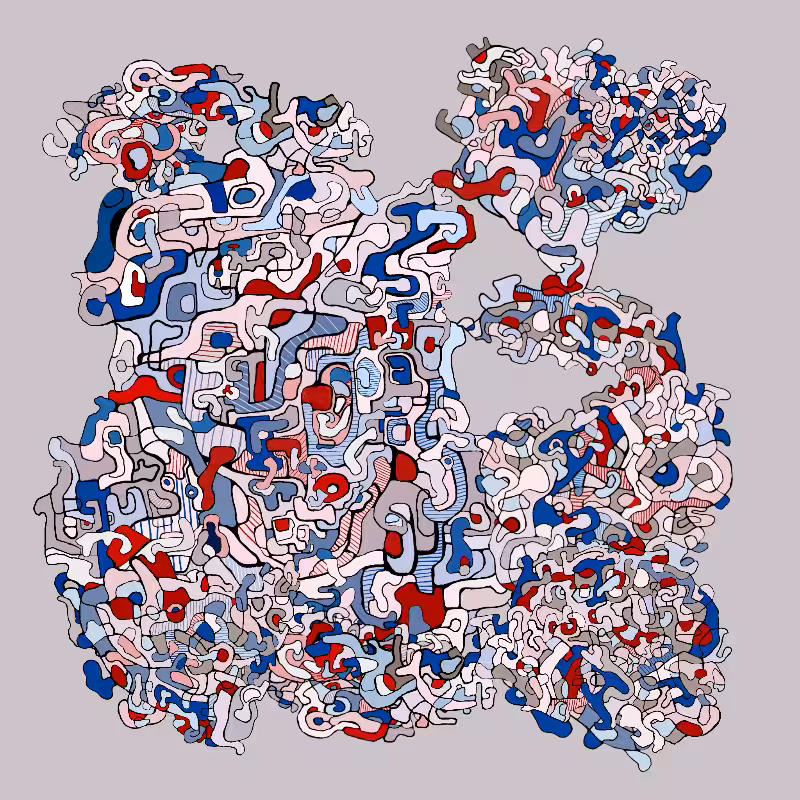Swim in Dubuffet Thought #28
