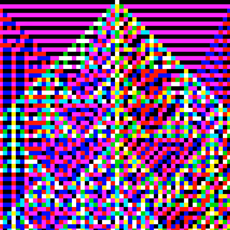 RGB Elementary Cellular Automaton #182