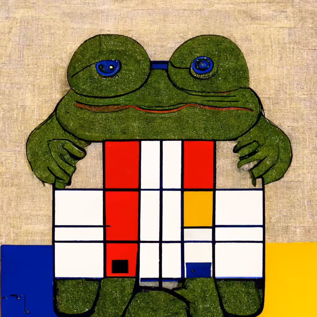 Pepe hodl Piet Mondrian Persian rug #0