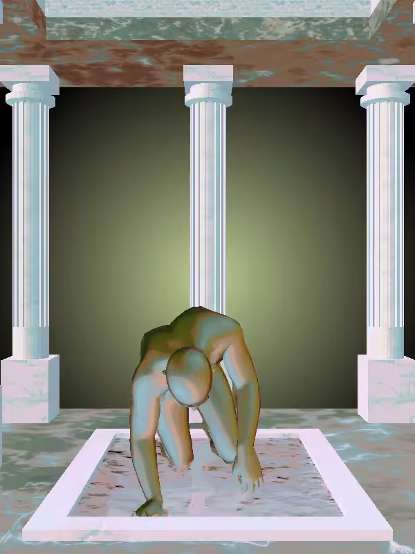 HeavenComputer: The Crawling Olive Sunset Man #3997