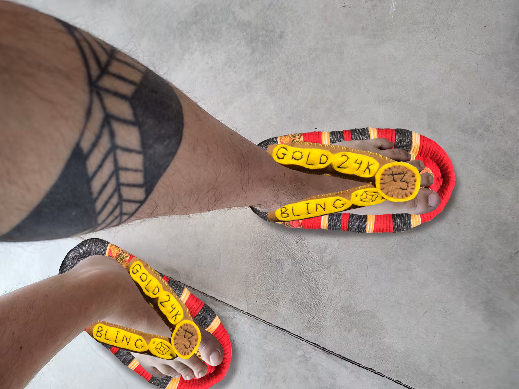 008 eduardo - "fanciest flipflops ever"
