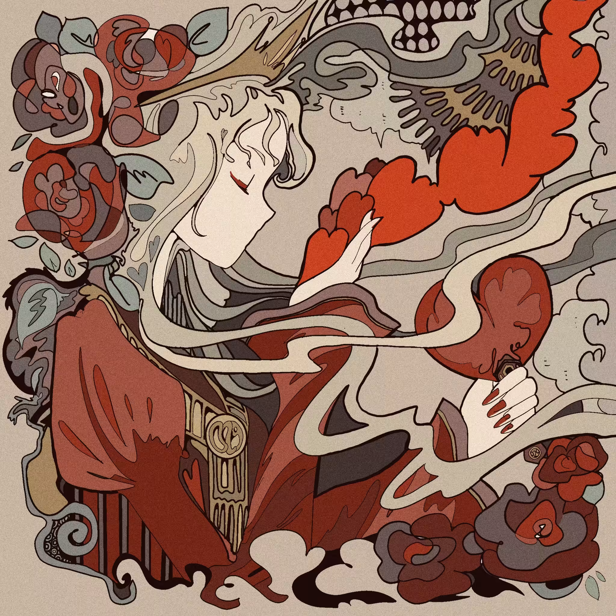 Queen of hearts　white