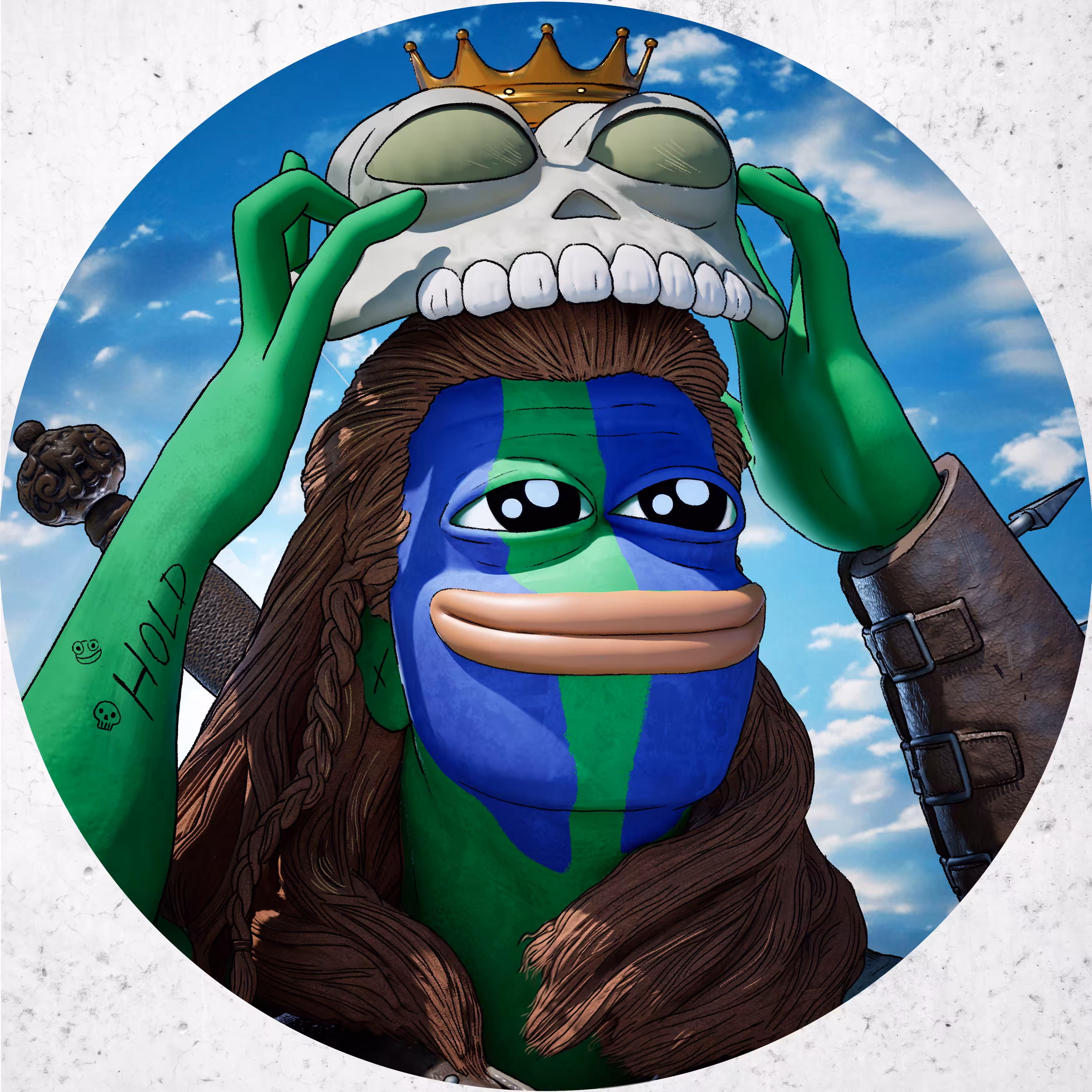HOLD PEPE SKULL