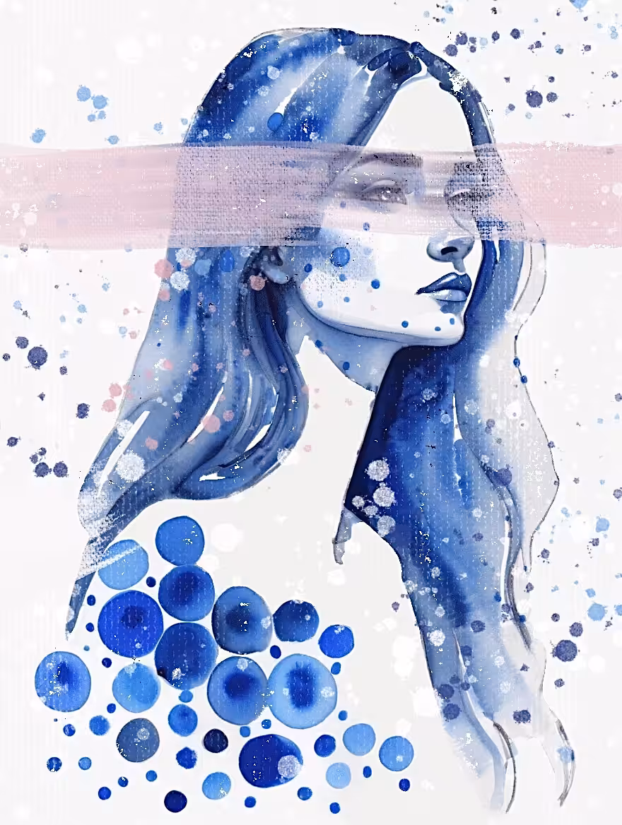 Face of blue love 