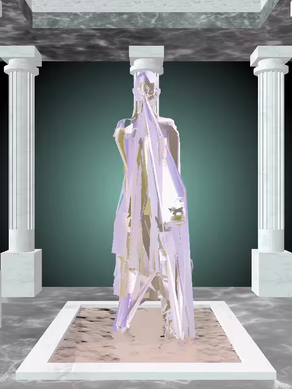 The Indifferent Shimmery Violet Garden Woman #1584