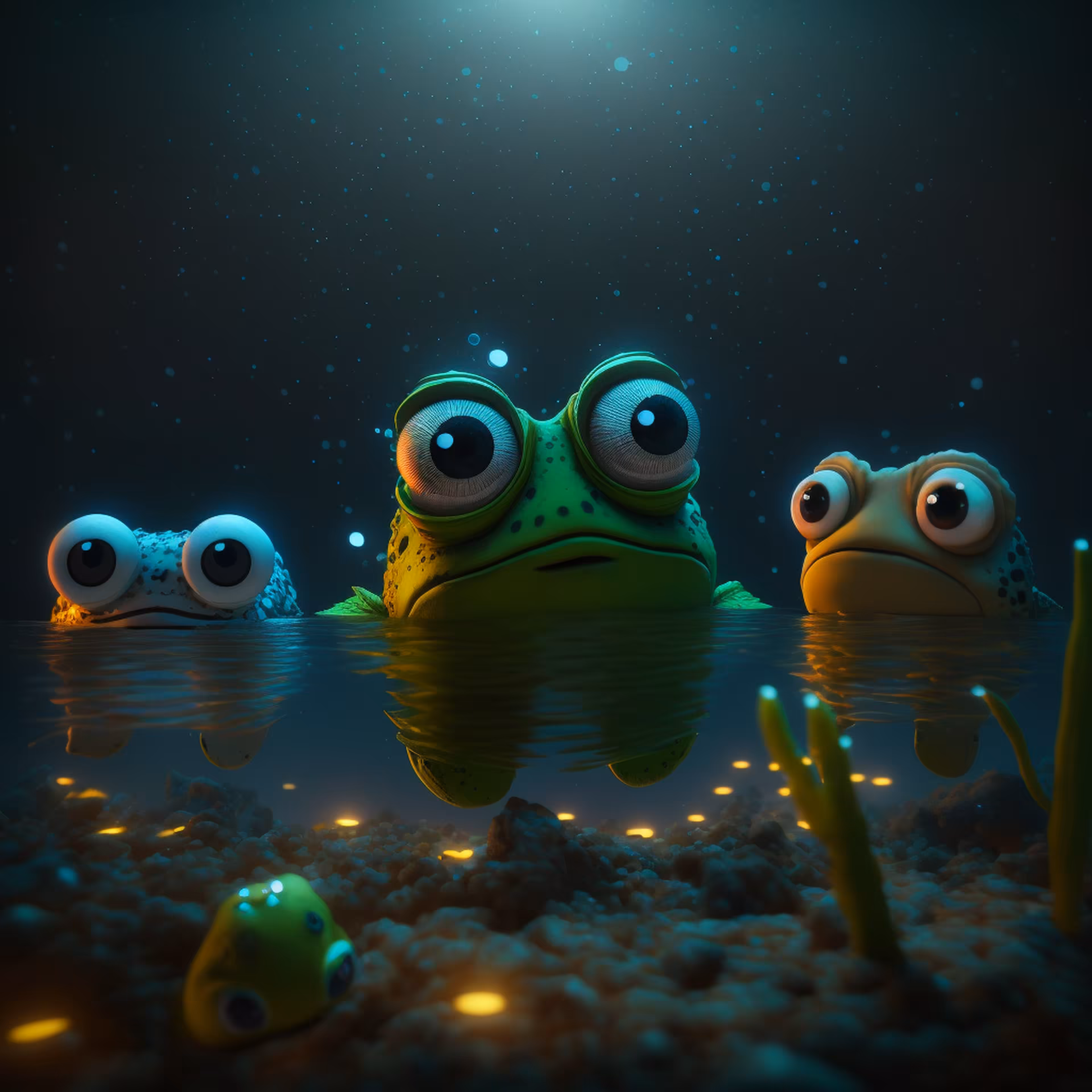 Pepe's World: Pepe and team swimming