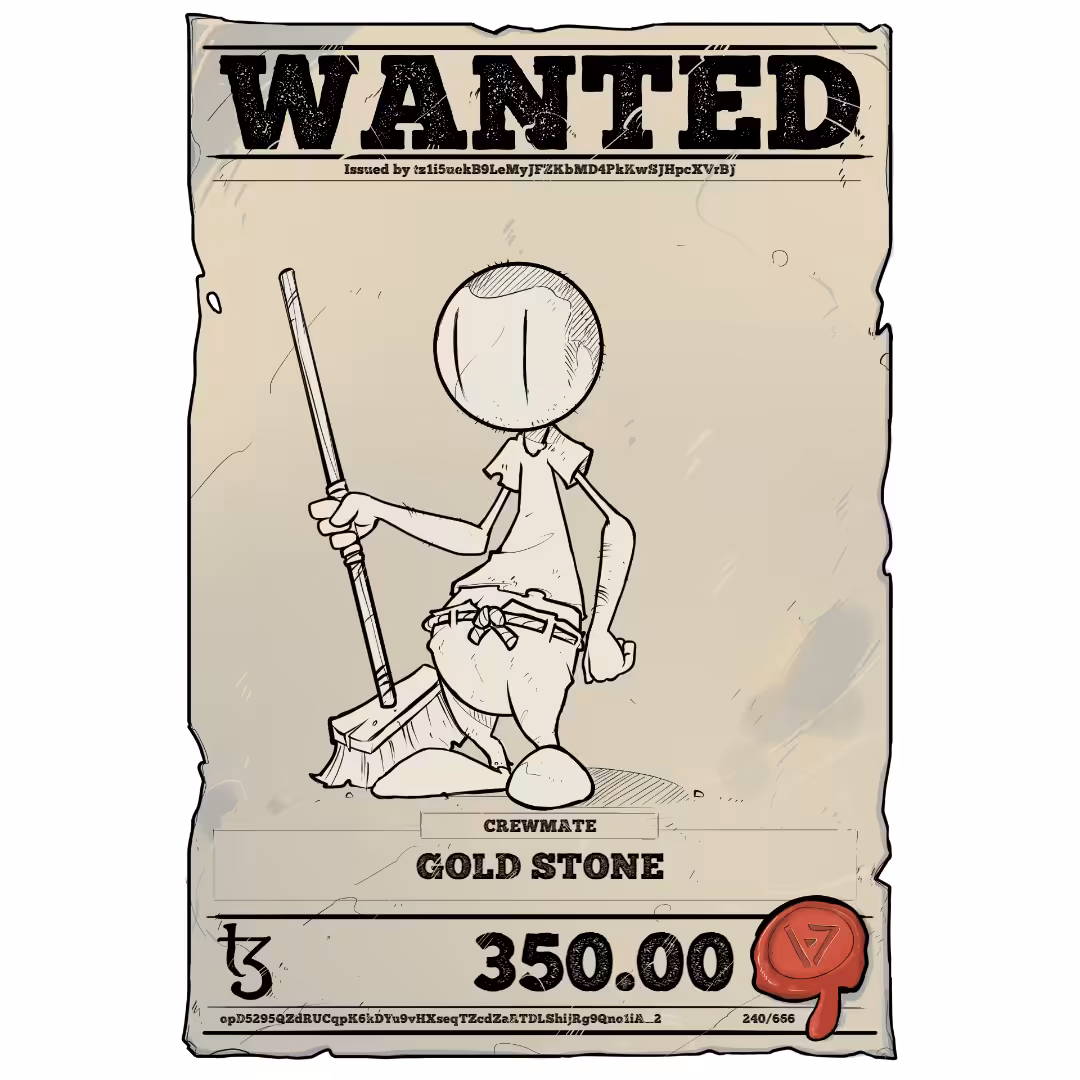 GOLD STONE | TEZOS PIRATE 240/666