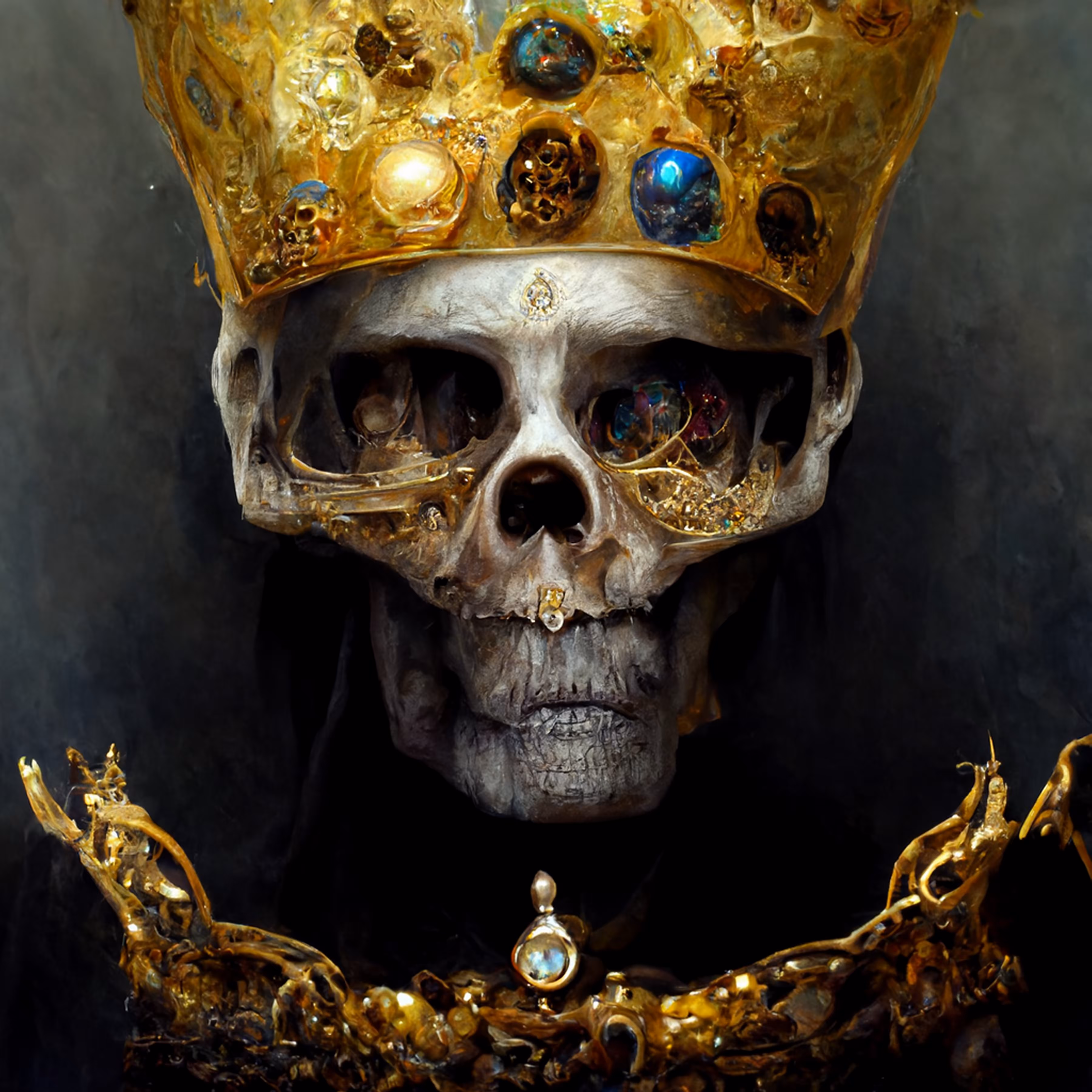 No 12 in the King Skulls Series by Rex Luciferius a rare 1/1 NFT by Rex for #darktez 2022