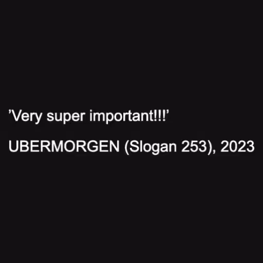 ’Very super importan...