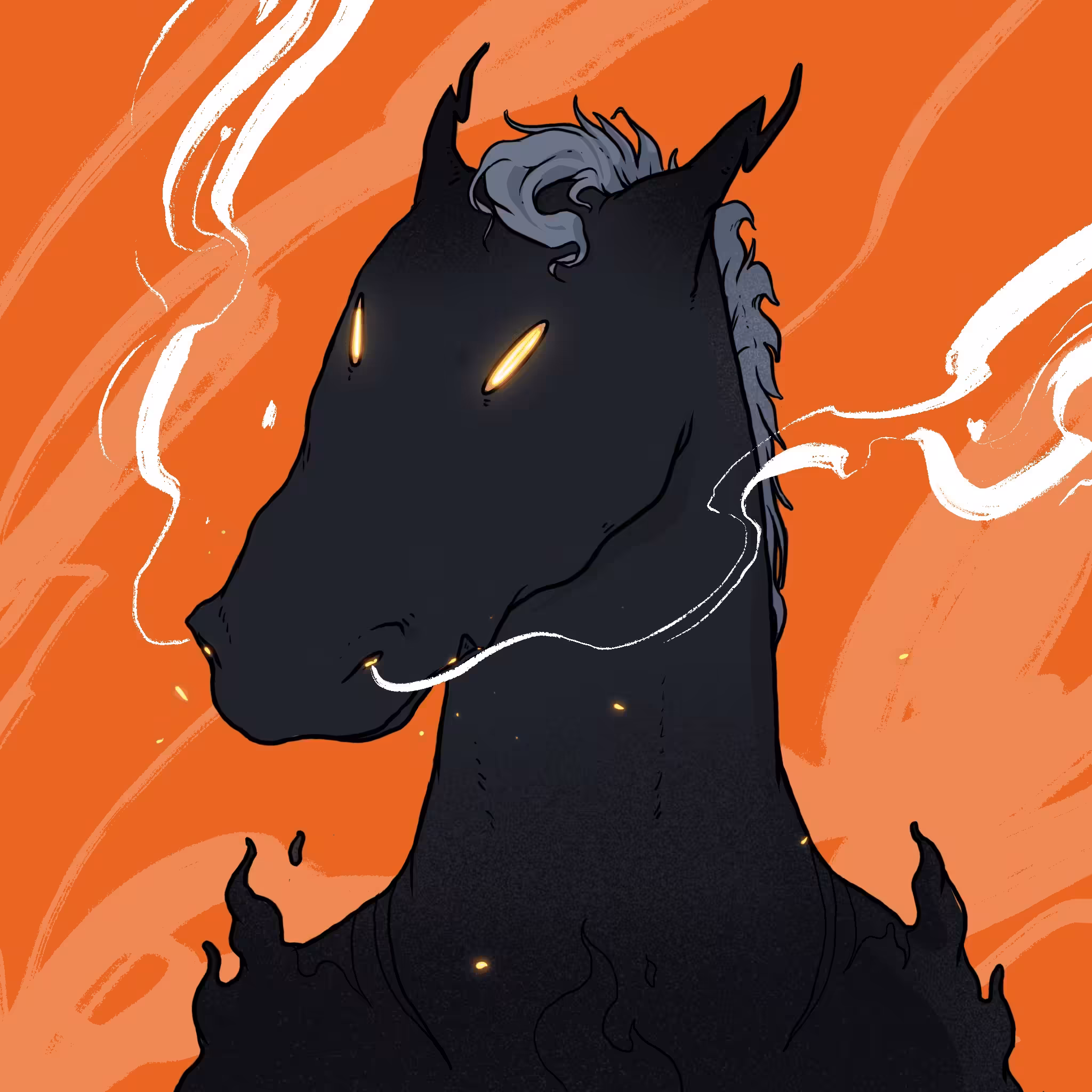 horse head - black003