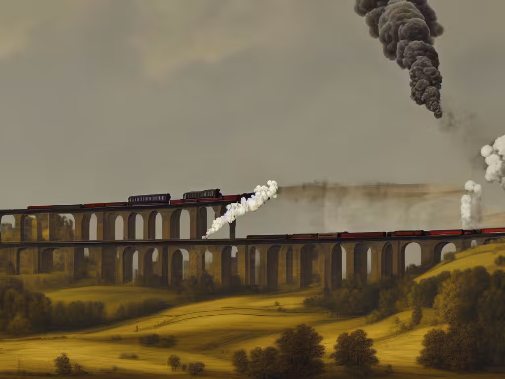 Railway Viaduct Landscape  #C1876