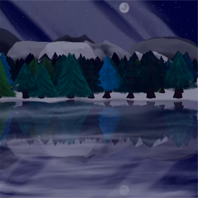 Moony Winter Lake #26