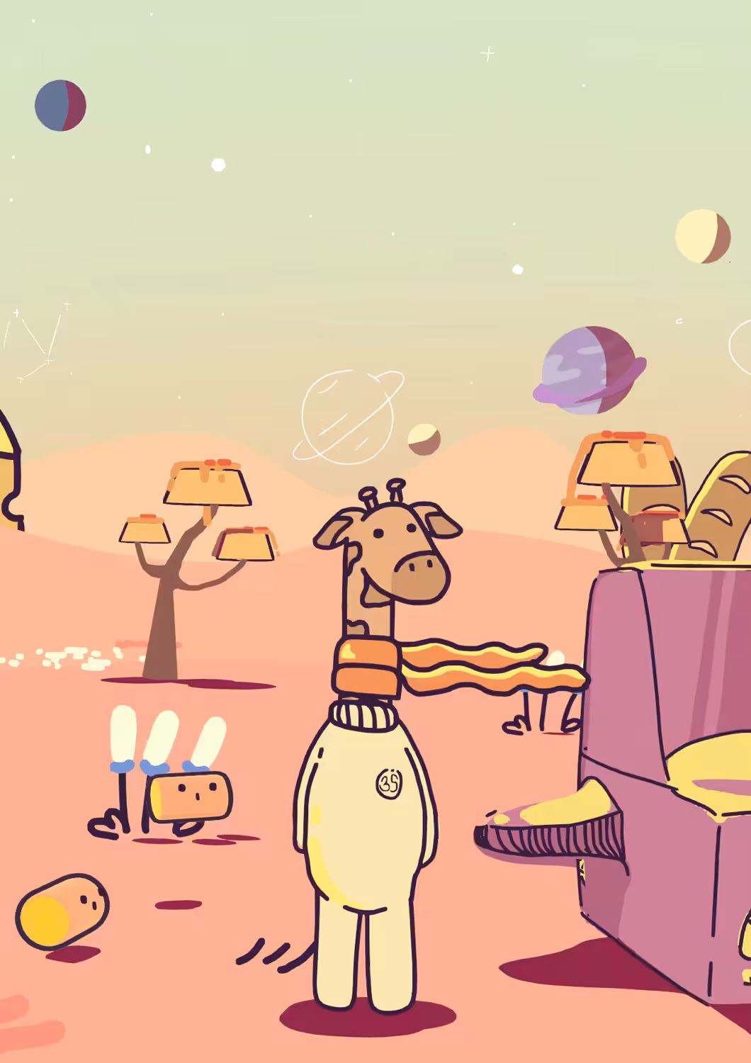 During a trip to the moon : Pancake