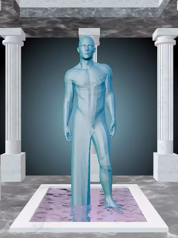 HeavenComputer: The Fragmented Angry Aqua Green Man #7061