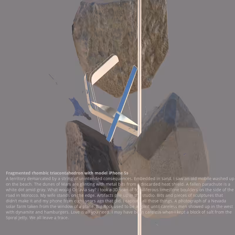 Fragmented triacontahedron with iPhone 5s #84