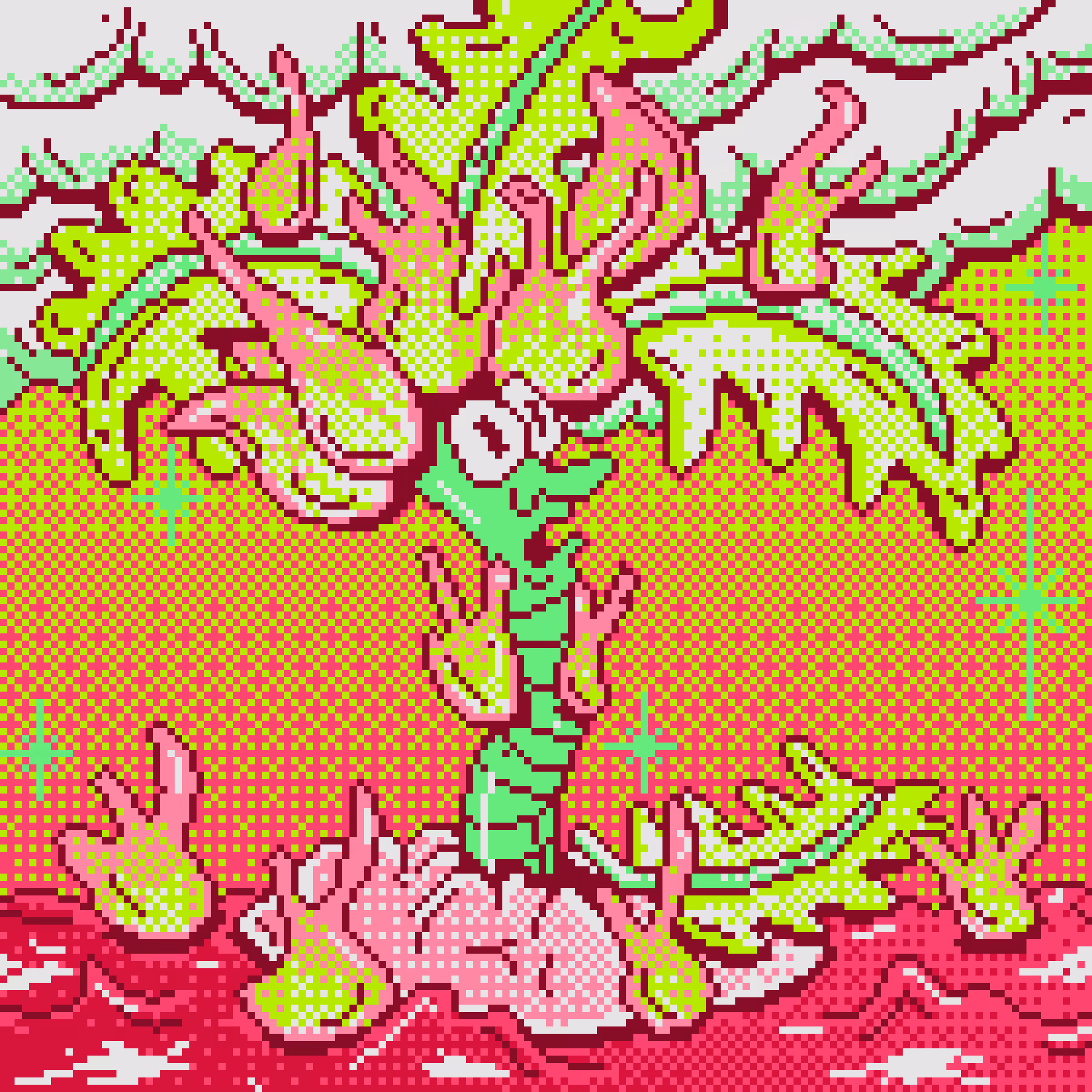 Burning Palm