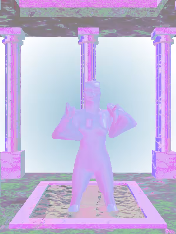 HeavenComputer: The Praying Bright Purple Woman #17