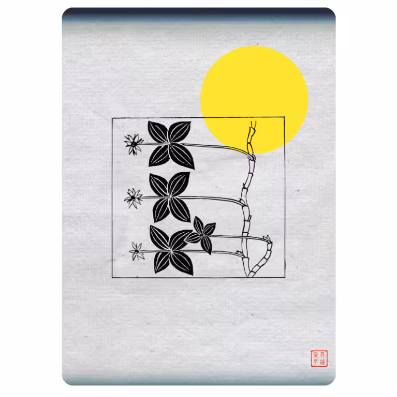 Zen flower card #19