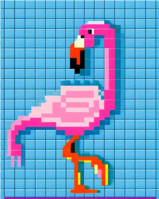 Flamingo Pixelated