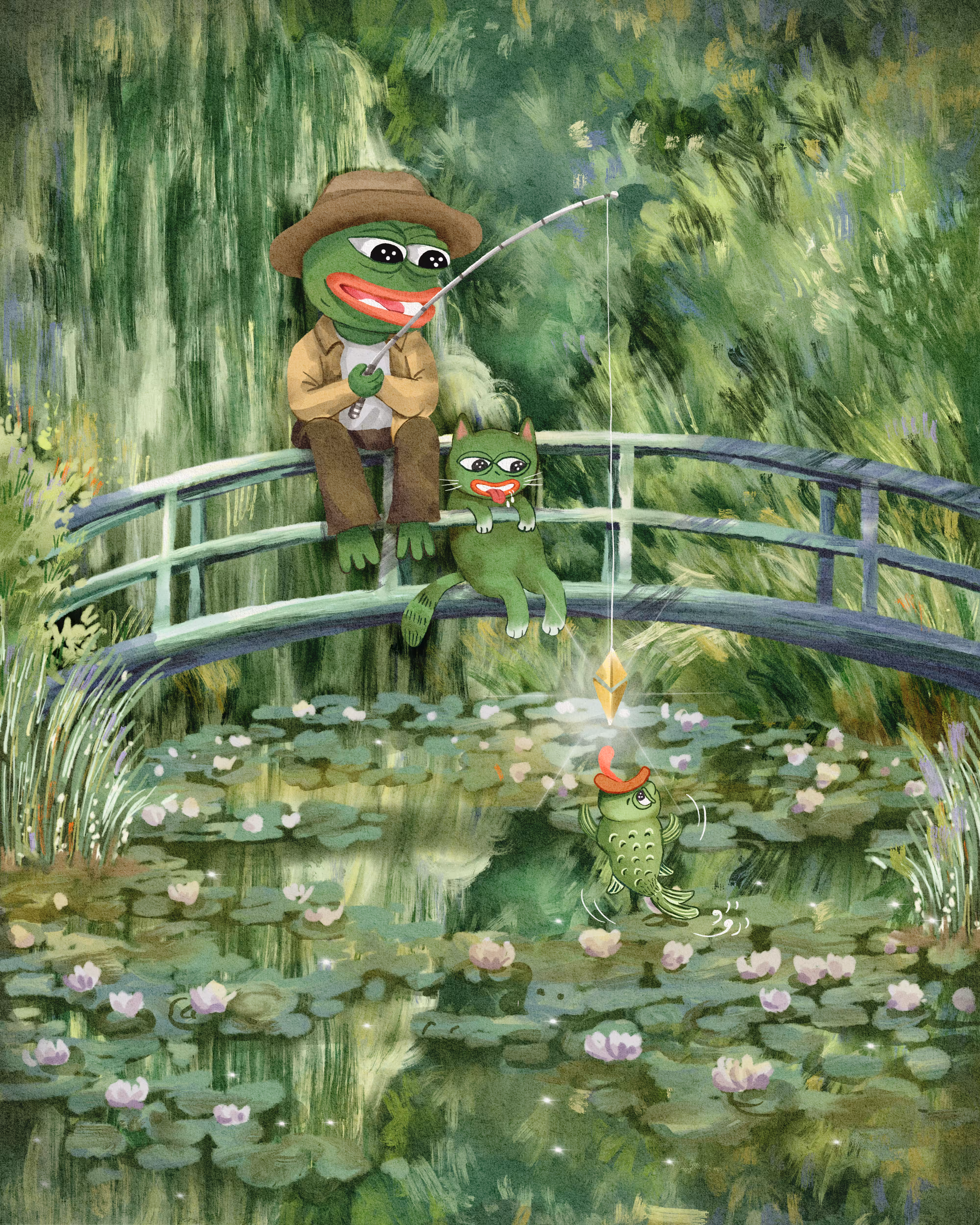 Pepe in the Monet's garden