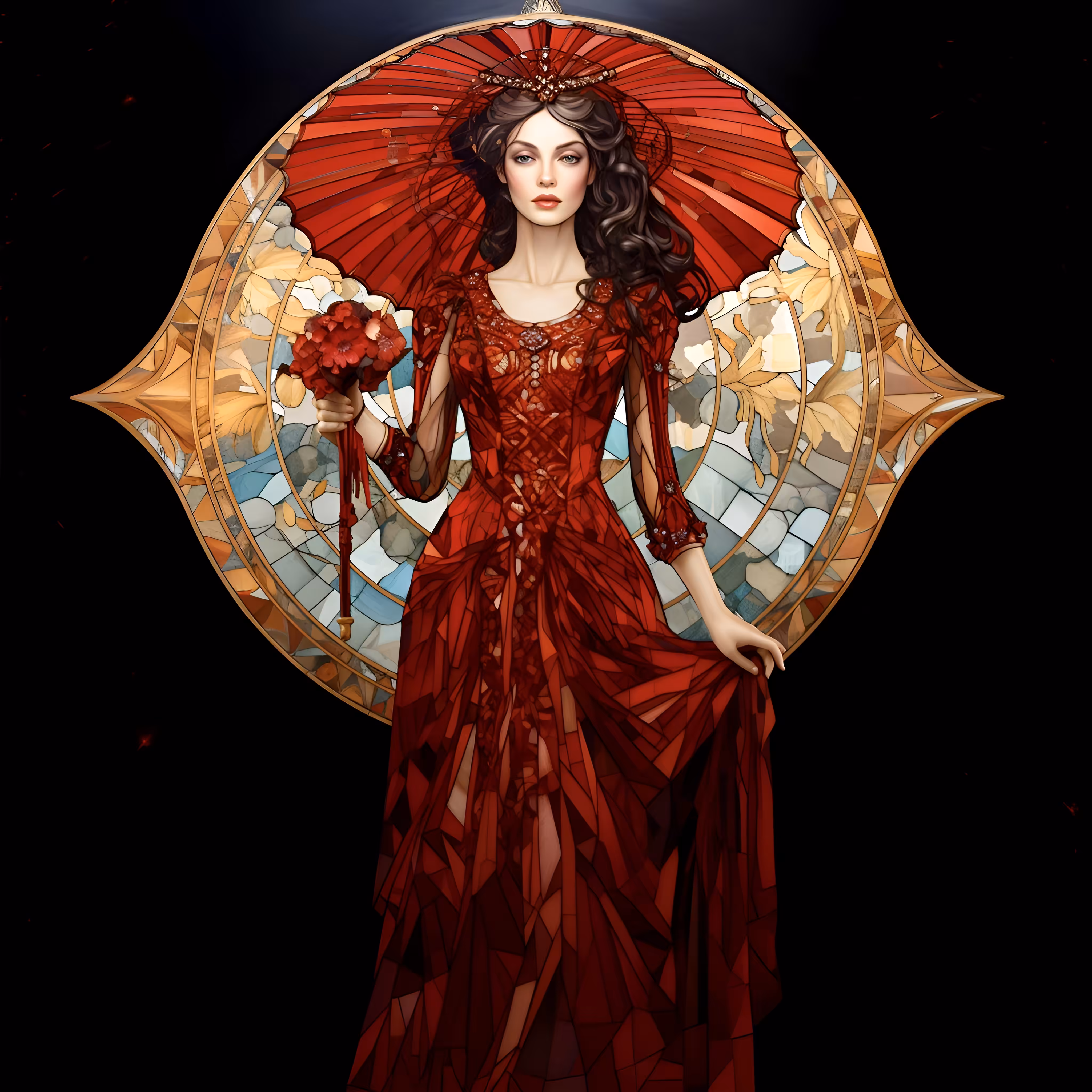 The Lady in red