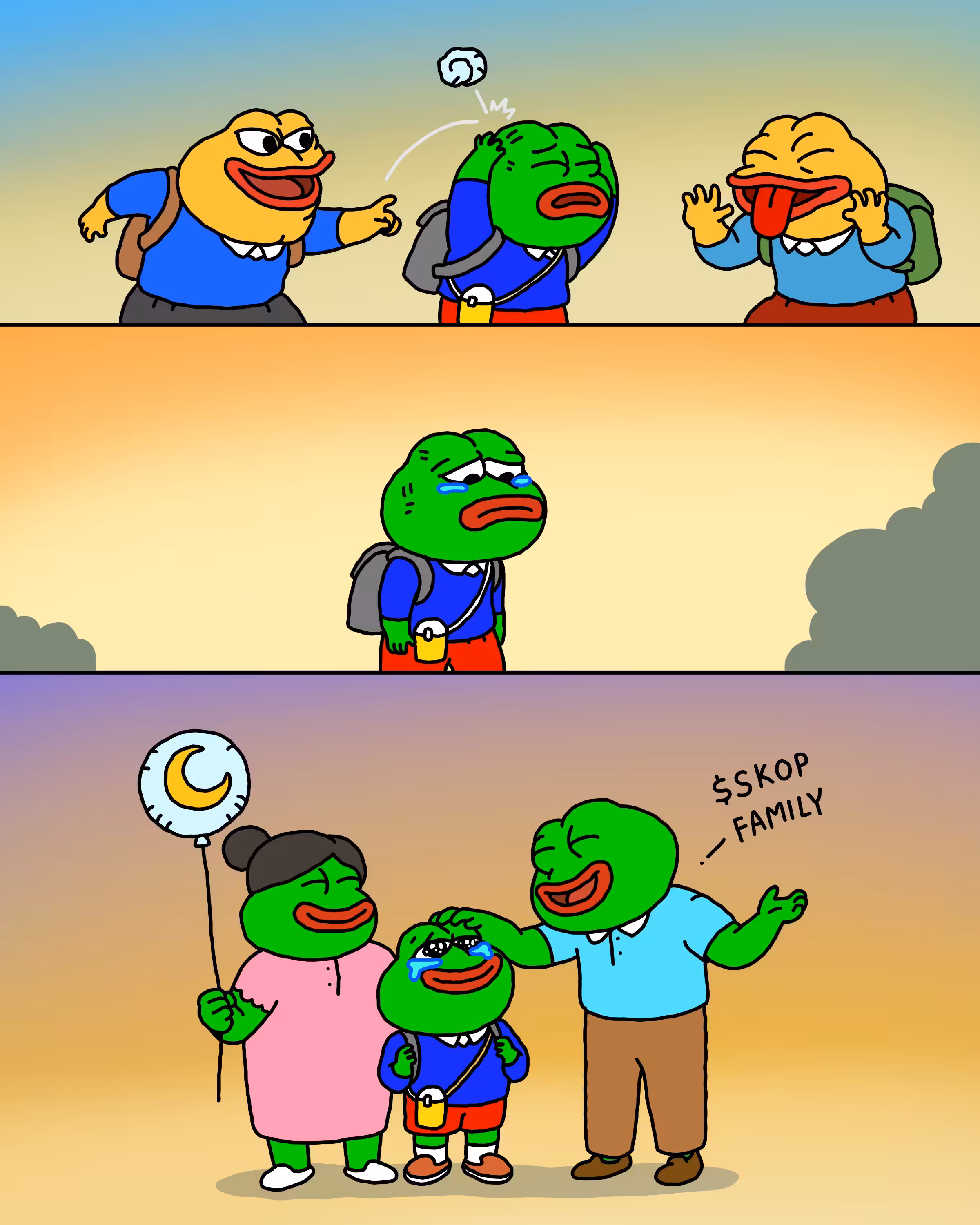FROG MEME: Family is always waiting for you.