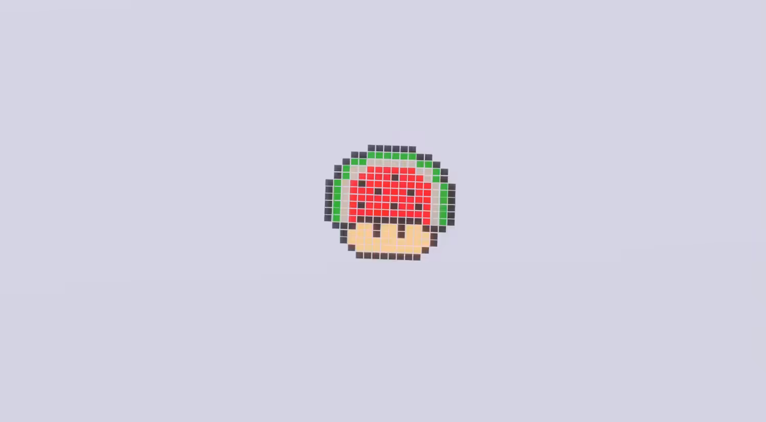 3D MUSHROOM PIXEL ART