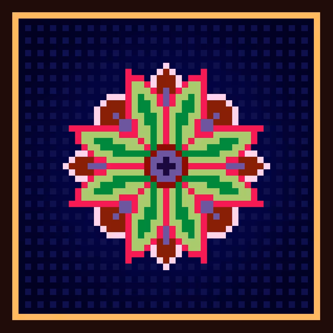 Shah Abbasi round flower