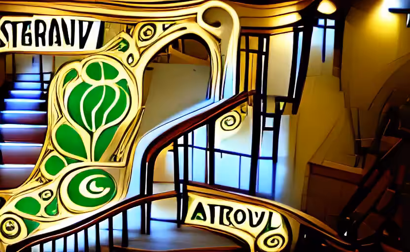 Art Nouveau Stairway
