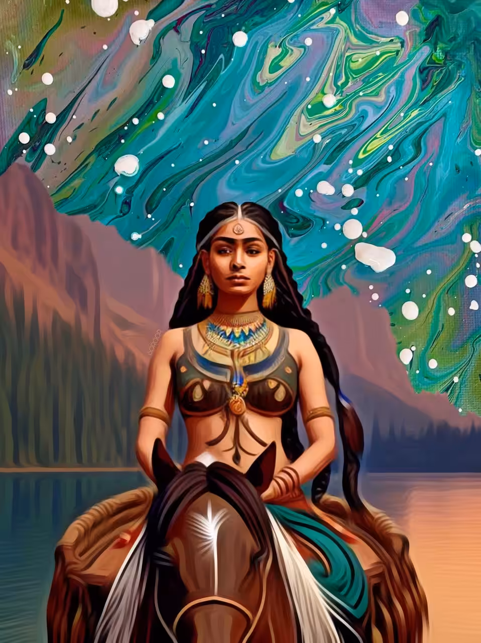 my abstract paintings: Native Woman’s Beauty