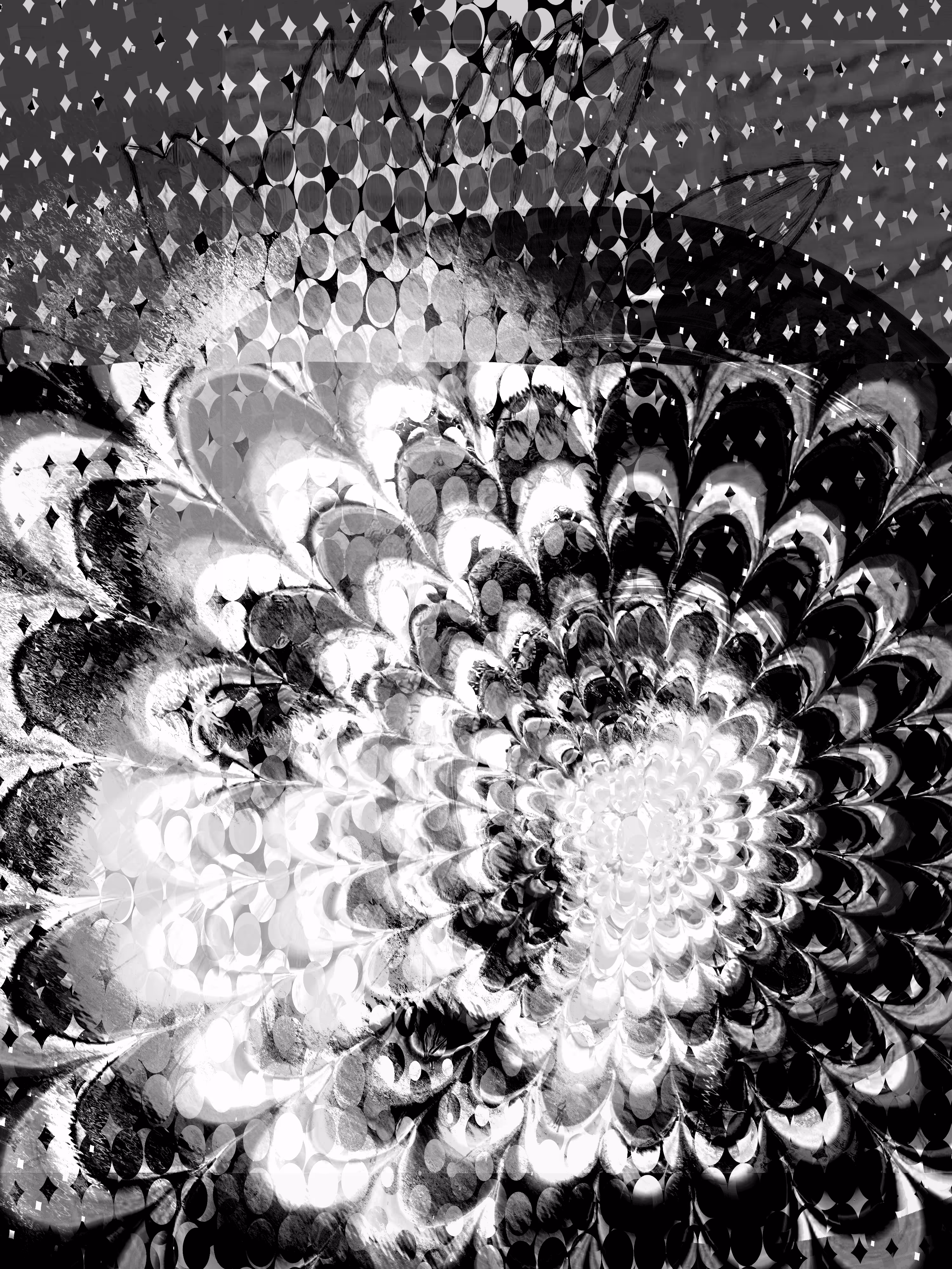Diptych, Luminous, Chaotic, Disturbance, Vengeance, Reflection