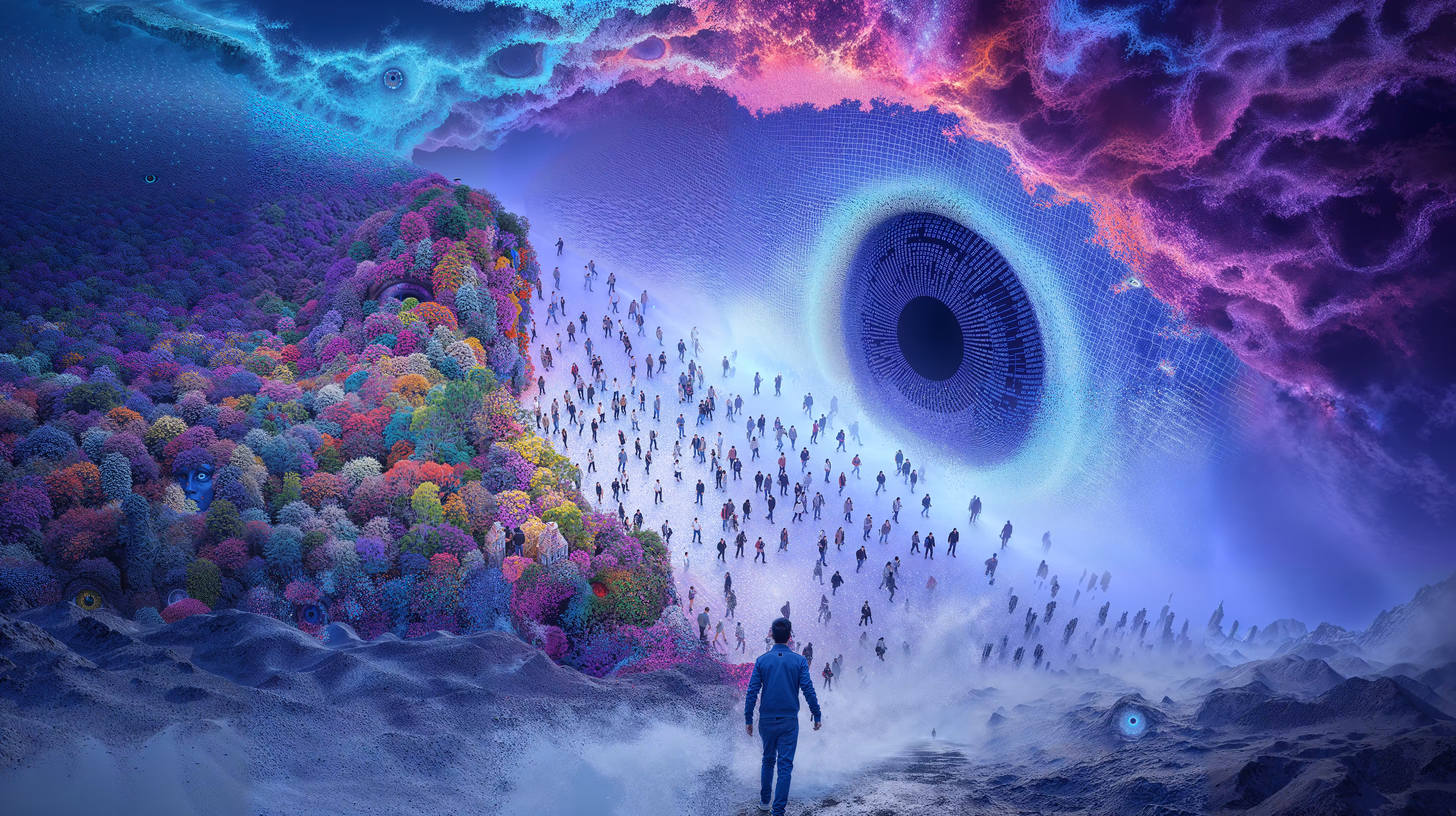 Through the Eye of Code 🧿 - (WIYW - GANs, MJ7, SDXL & Magnific)